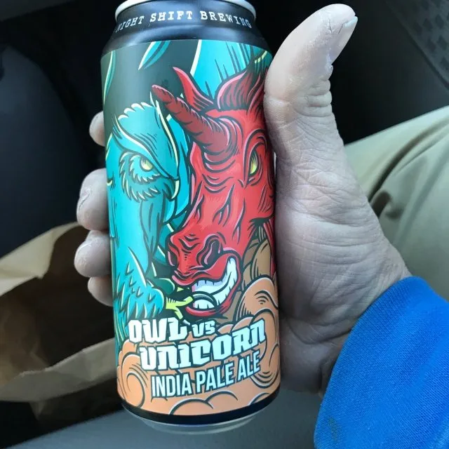 Night Shift Brewing Owl vs Unicorn IPA